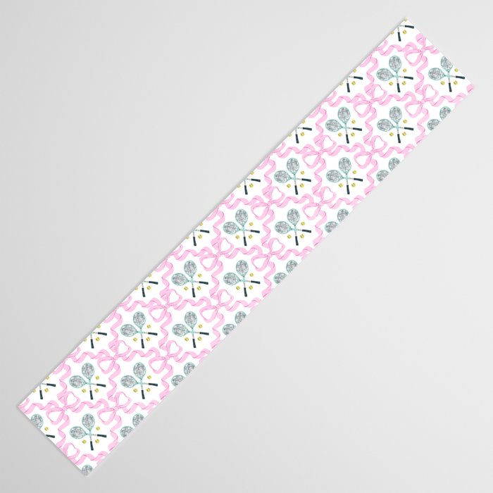Tennis Trellis Bows in Pink Table Runner Gallery Image 3