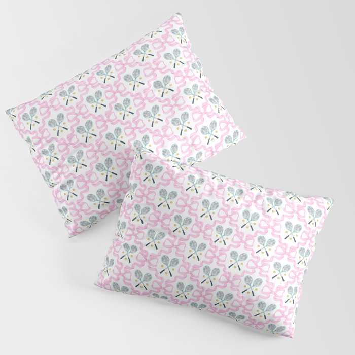 Tennis Trellis Bows in Pink Pillow Sham Gallery Image 3
