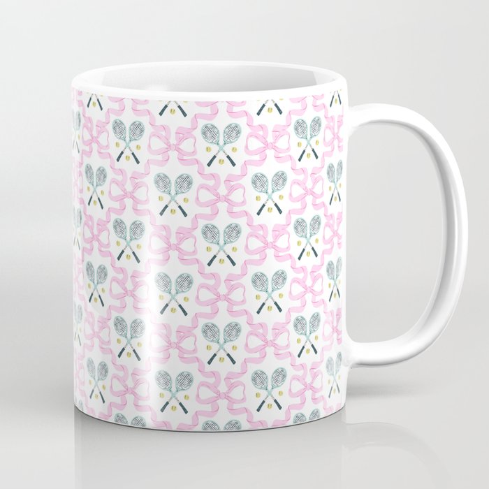 Tennis Trellis Bows in Pink Coffee Mug Gallery Image 1