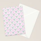 Tennis Trellis Bows in Pink Stationery Card Gallery Image 2