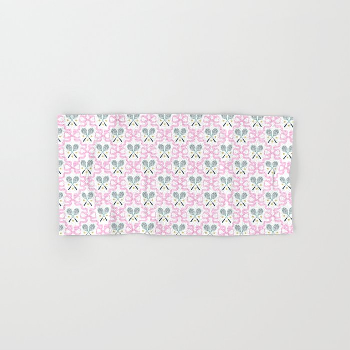 Tennis Trellis Bows in Pink Bath Towel Gallery Image 1
