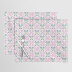 Tennis Trellis Bows in Pink Placemat Gallery Image 1
