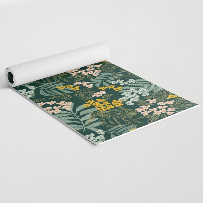 autumn leaves emerald Yoga Mat Gallery Image 2