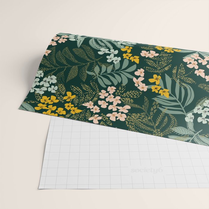 autumn leaves emerald Wrapping Paper Gallery Image 2
