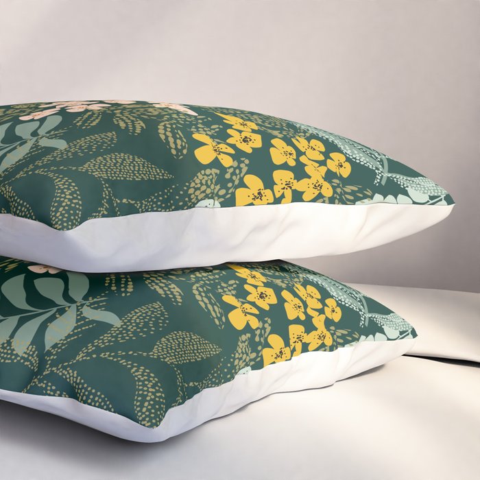 autumn leaves emerald Pillow Sham Gallery Image 3