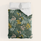 autumn leaves emerald Duvet Cover Gallery Image 6