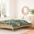 autumn leaves emerald Duvet Cover Gallery Image 2