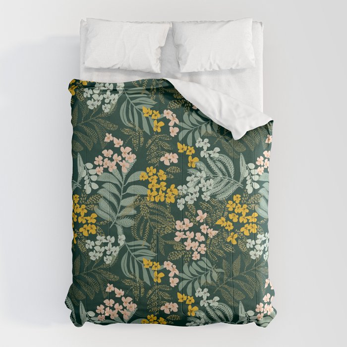 autumn leaves emerald Comforter Gallery Image 6