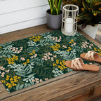 autumn leaves emerald Outdoor Rug Gallery Image 2