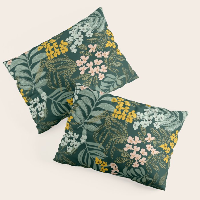 autumn leaves emerald Pillow Sham Gallery Image 3