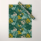 autumn leaves emerald Wrapping Paper Gallery Image 1