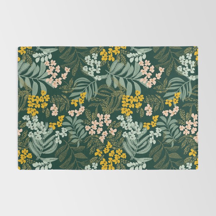 autumn leaves emerald Rug Gallery Image 2