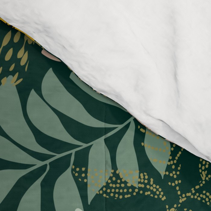 autumn leaves emerald Comforter Gallery Image 4