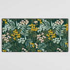 autumn leaves emerald Desk Mat Gallery Image 3