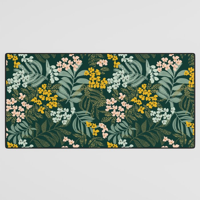 autumn leaves emerald Desk Mat Gallery Image 3