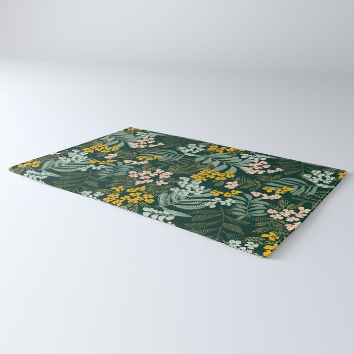 autumn leaves emerald Rug Gallery Image 3