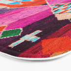 Traditional Oriental Moroccan Berber Rug Design Bath Mat Gallery Image 3