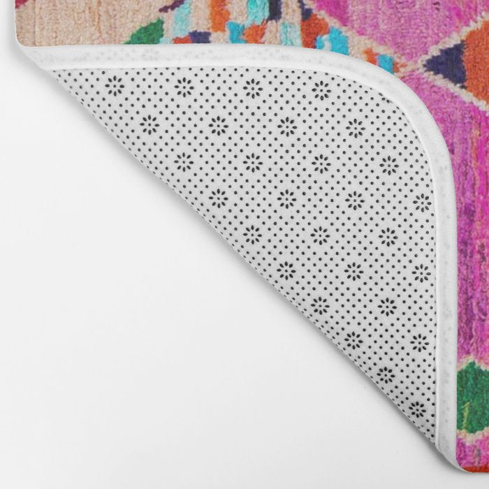Traditional Oriental Moroccan Berber Rug Design Bath Mat Gallery Image 2