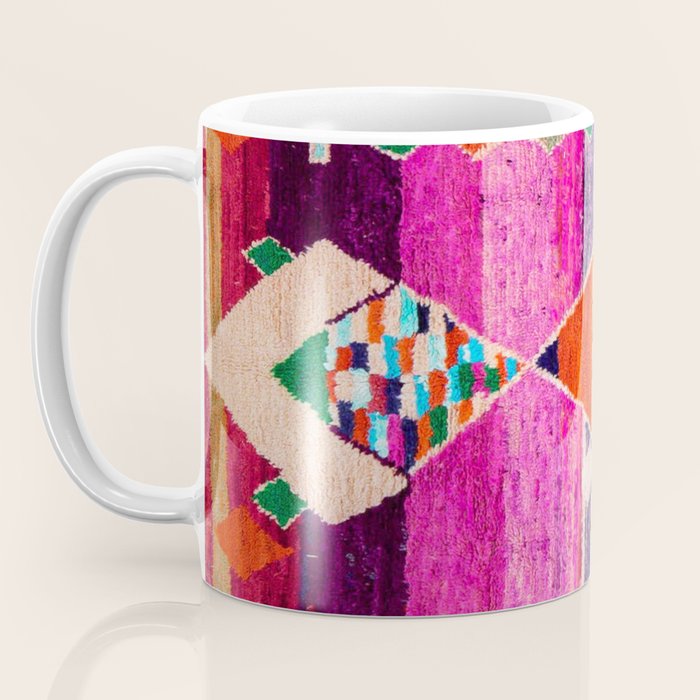 Traditional Oriental Moroccan Berber Rug Design Coffee Mug Gallery Image 3