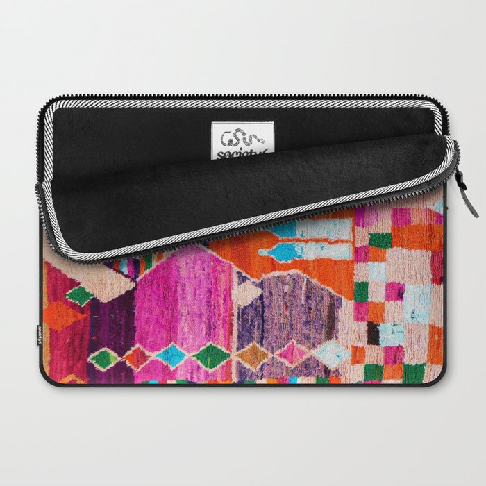 Traditional Oriental Moroccan Berber Rug Design Laptop Sleeve Gallery Image 2