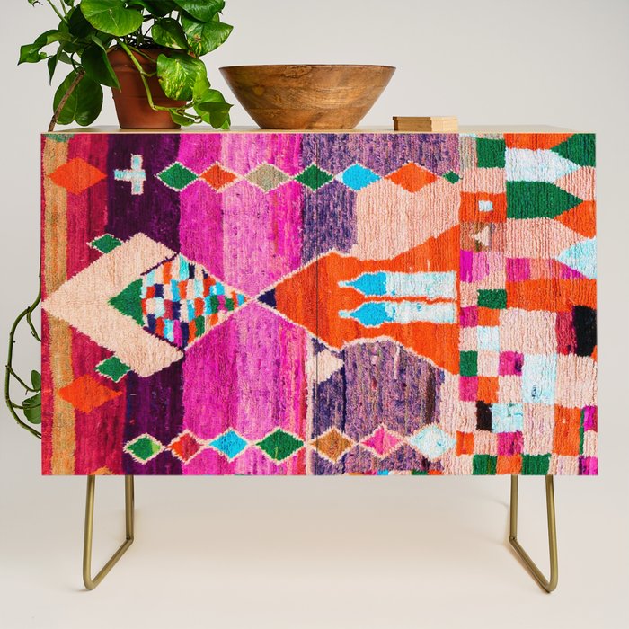 Traditional Oriental Moroccan Berber Rug Design Credenza Gallery Image 1