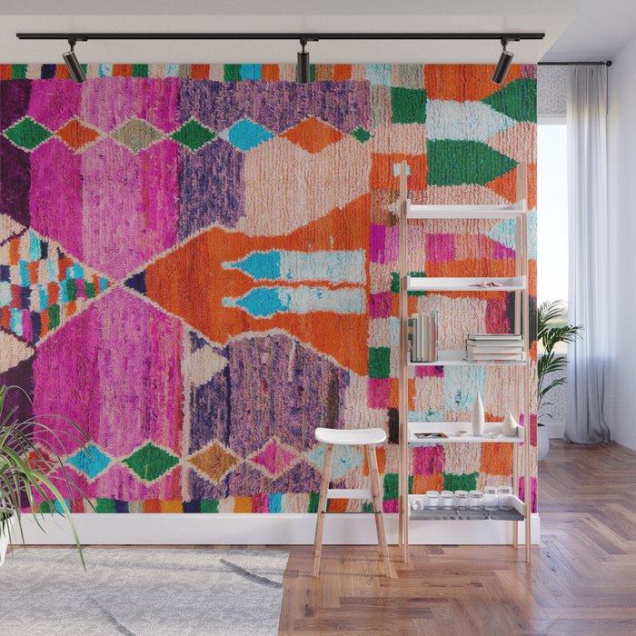 Traditional Oriental Moroccan Berber Rug Design Wall Mural Gallery Image 1
