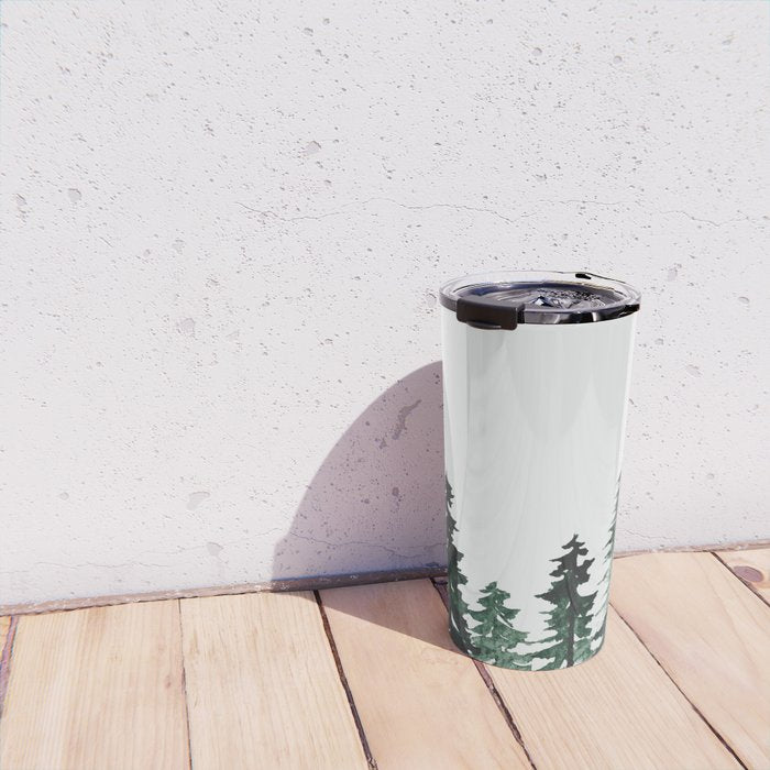 Foggy Pine Trees 2 Travel Mug Gallery Image 4