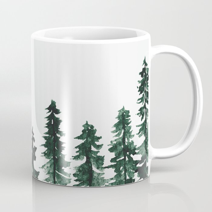 Foggy Pine Trees 2 Coffee Mug Gallery Image 1