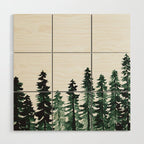 Foggy Pine Trees 2 Wood Wall Art Gallery Image 1