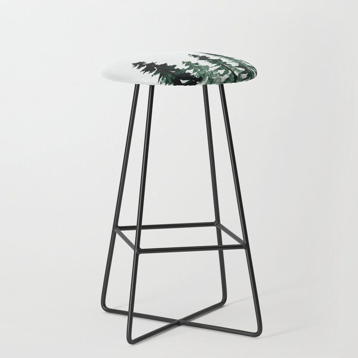 Foggy Pine Trees 2 Stool Gallery Image 1