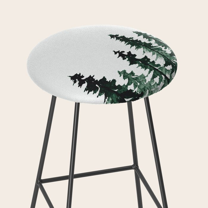 Foggy Pine Trees 2 Stool Gallery Image 2
