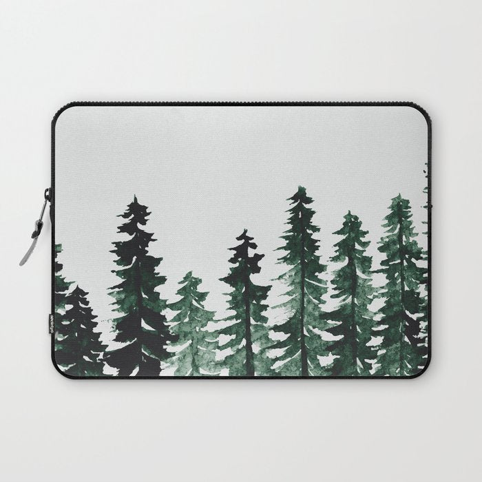 Foggy Pine Trees 2 Laptop Sleeve Gallery Image 1