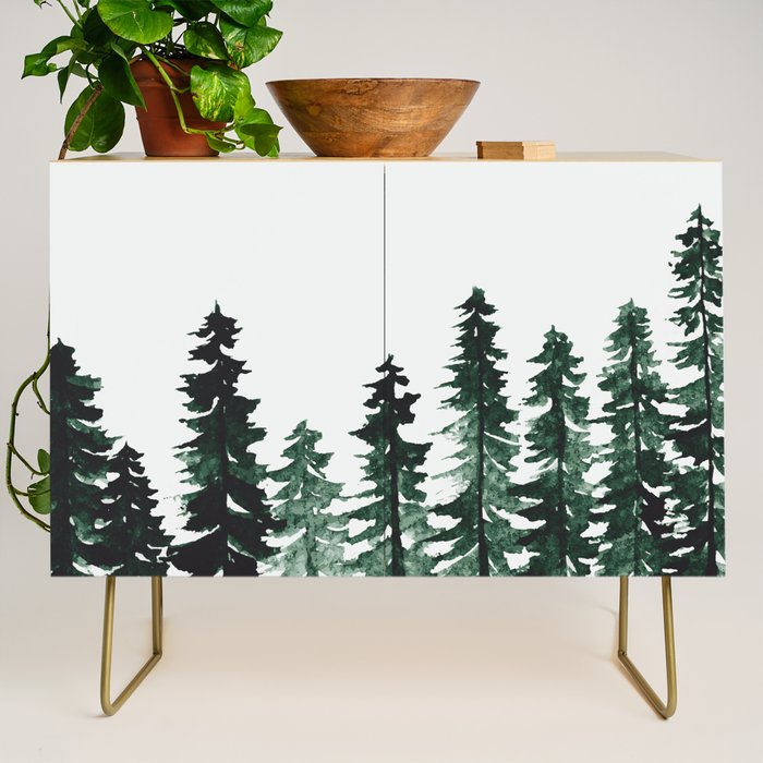Foggy Pine Trees 2 Credenza Gallery Image 1