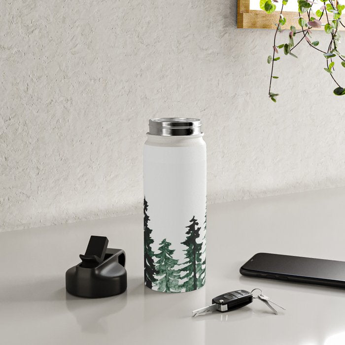 Foggy Pine Trees 2 Water Bottle Gallery Image 4