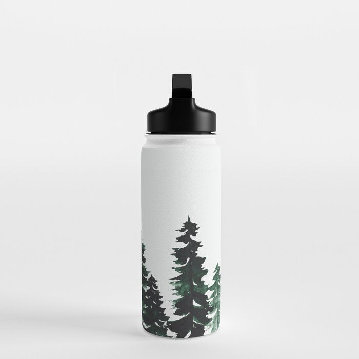 Foggy Pine Trees 2 Water Bottle Gallery Image 3