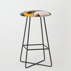 Panda Beer Buzz Series 01, Bar Drinking Weekend Wildlife, Animals Maximalist Quirky Funny Whimsical, Pet Bear Colorful Cute Eclectic Illustration  Stool Gallery Image 1