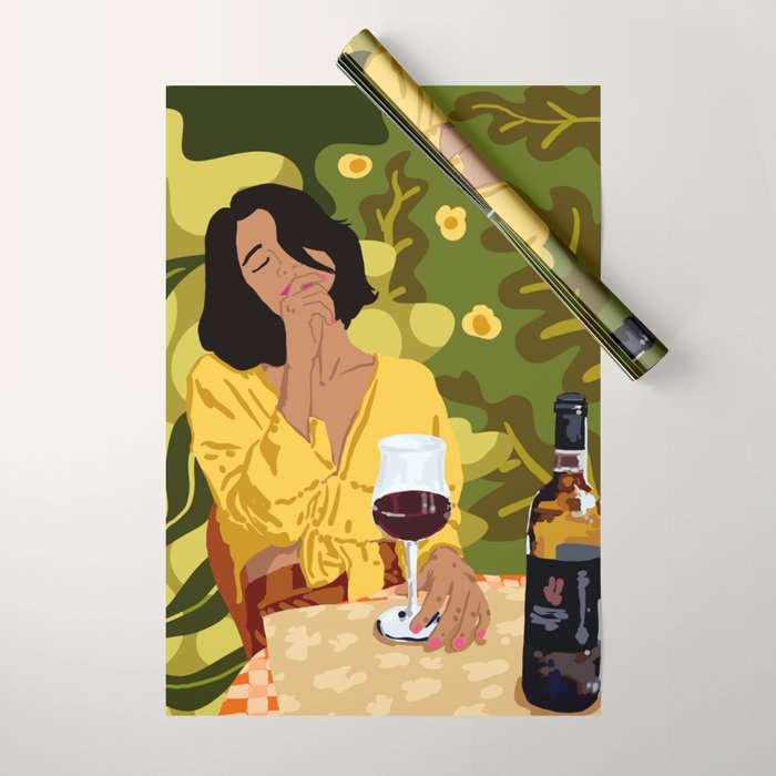 Wine is the answer. What was the question? Wrapping Paper Gallery Image 1