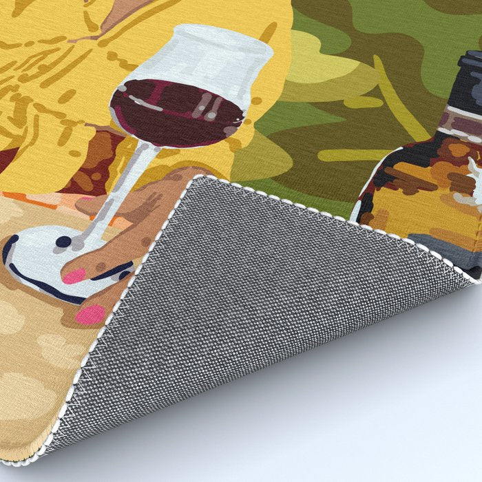 Wine is the answer. What was the question? Rug Gallery Image 4