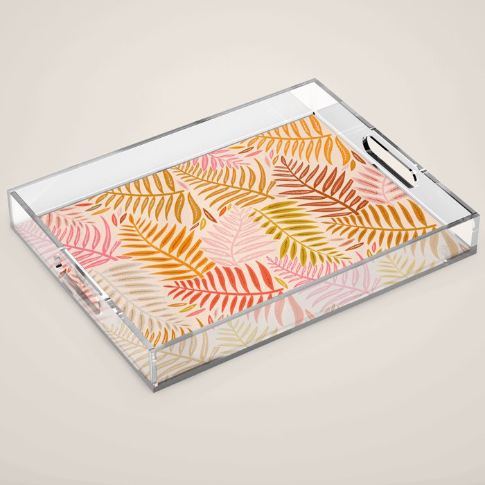 Palm Pattern â Retro Palette Acrylic Tray Gallery Image 1