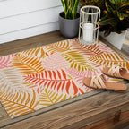 Palm Pattern â Retro Palette Outdoor Rug Gallery Image 2