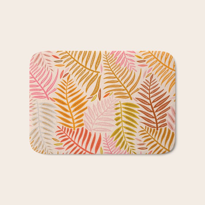 Palm Pattern â Retro Palette Bath Mat Gallery Image 1