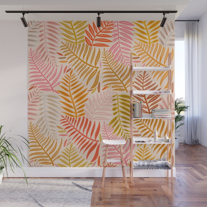 Palm Pattern â Retro Palette Wall Mural Gallery Image 1