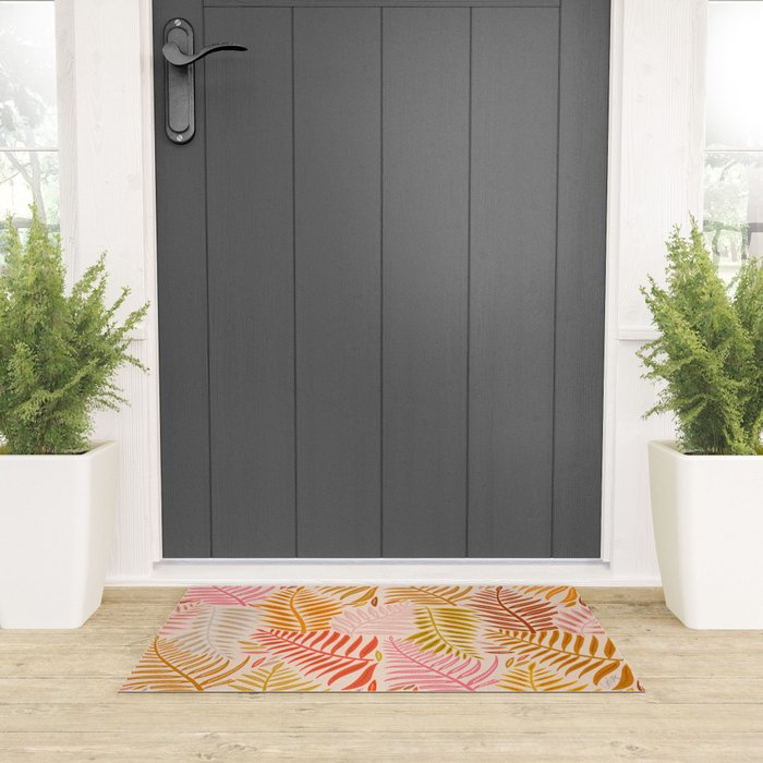 Palm Pattern â Retro Palette Welcome Mat Gallery Image 3