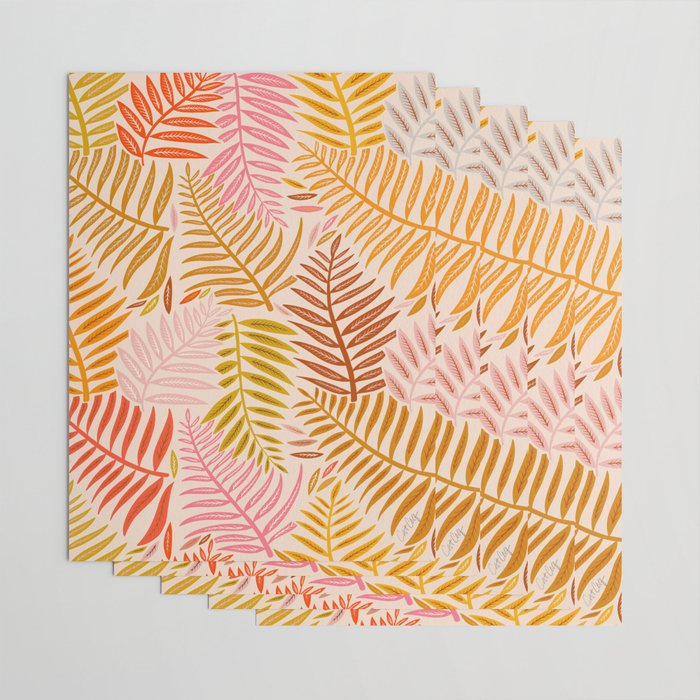 Palm Pattern â Retro Palette Wrapping Paper Gallery Image 3