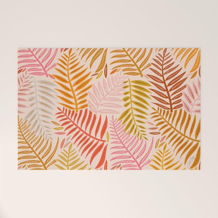 Palm Pattern â Retro Palette Welcome Mat Gallery Image 1