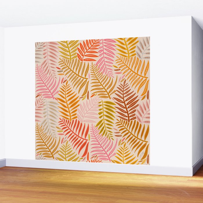 Palm Pattern â Retro Palette Wall Mural Gallery Image 2
