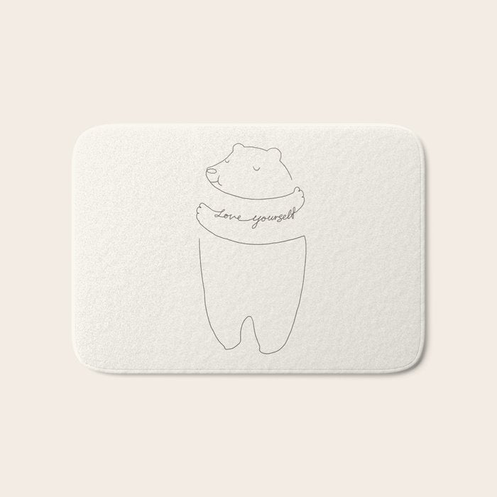 Love Yourself Bear Bath Mat Gallery Image 1