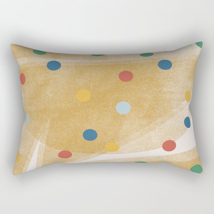 Retro Dots Graphic  Rectangular Pillow Gallery Image 1