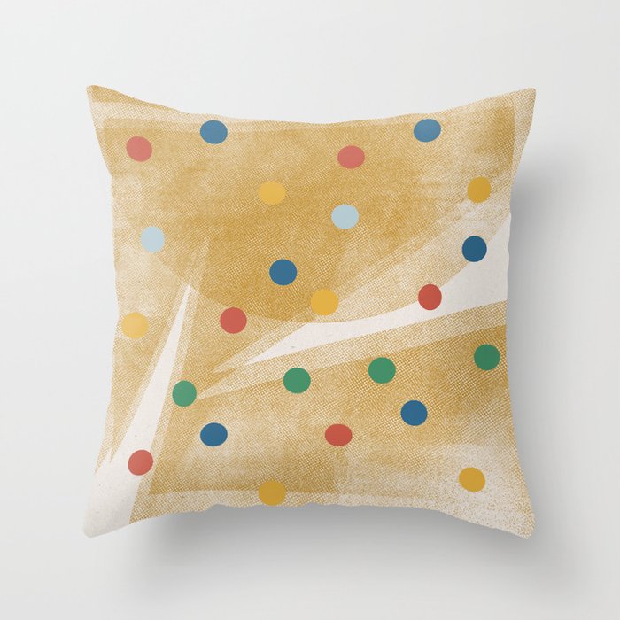 Retro Dots Graphic  Throw Pillow Gallery Image 1