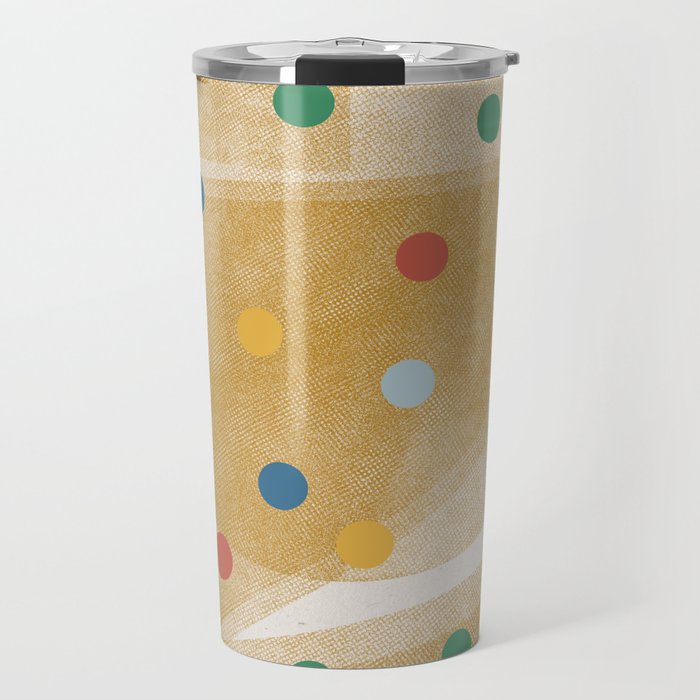 Retro Dots Graphic  Travel Mug Gallery Image 1